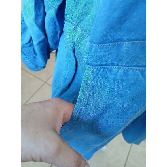 Song Of Style Chambray Tunic Dress Size 2X Belted Roll Tab Sleeve Knee Length - Picture 5 of 16